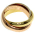 Vendome Louis Cartier Band Ring 18K Tricolor Gold