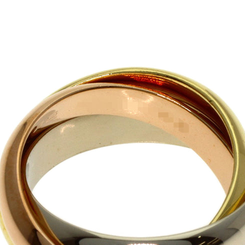 Vendome Louis Cartier Band Ring 18K Tricolor Gold