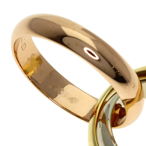 Vendome Louis Cartier Band Ring 18K Tricolor Gold