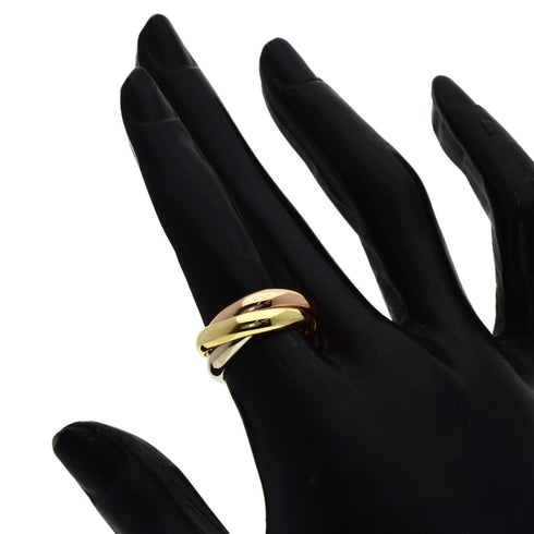 Vendome Louis Cartier Band Ring 18K Tricolor Gold