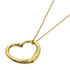 Open Heart Pendant Necklace 18K Yellow Gold 18.1mm