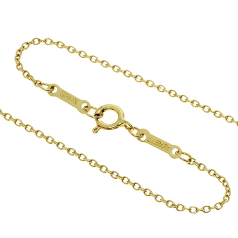 Open Heart Pendant Necklace 18K Yellow Gold 18.1mm