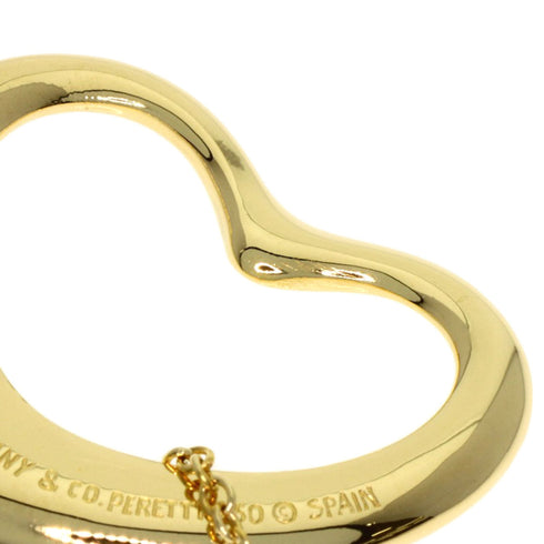 Open Heart Pendant Necklace 18K Yellow Gold 18.1mm