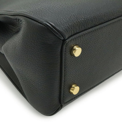 16 Top Handle Bag Grained Calfskin Small