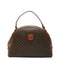 Vintage Saddle Flap Shoulder Bag Macadam Coated Canvas Small