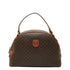 Vintage Saddle Flap Shoulder Bag Macadam Coated Canvas Small
