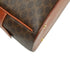 Vintage Saddle Flap Shoulder Bag Macadam Coated Canvas Small