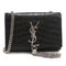 Classic Monogram Tassel Crossbody Bag Crocodile Embossed Leather Small