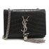Classic Monogram Tassel Crossbody Bag Crocodile Embossed Leather Small