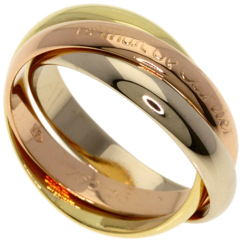Vendome Louis Cartier Band Ring 18K Tricolor Gold