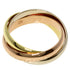 Vendome Louis Cartier Band Ring 18K Tricolor Gold