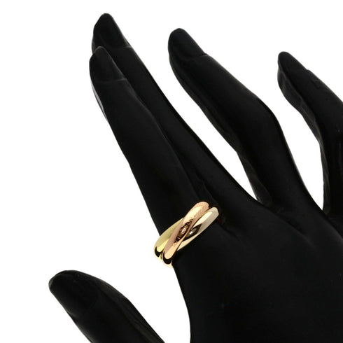 Vendome Louis Cartier Band Ring 18K Tricolor Gold