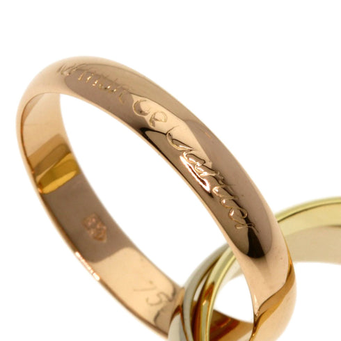 Vendome Louis Cartier Band Ring 18K Tricolor Gold