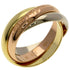 Vendome Louis Cartier Band Ring 18K Tricolor Gold