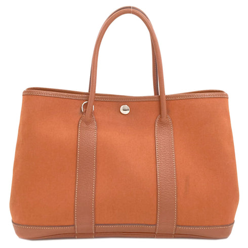 Garden Party Tote Toile and Leather 30