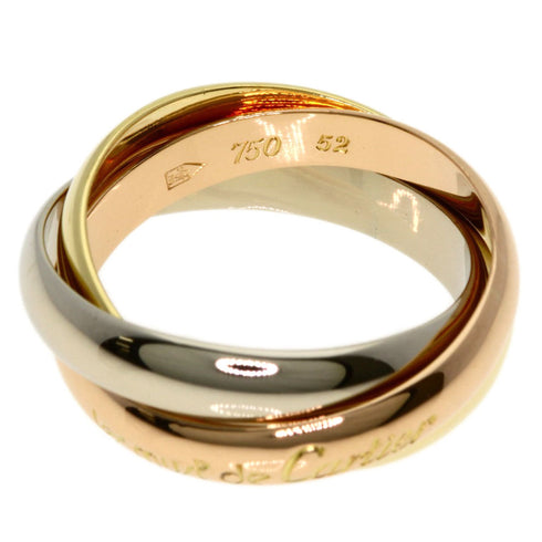 Vendome Louis Cartier Band Ring 18K Tricolor Gold