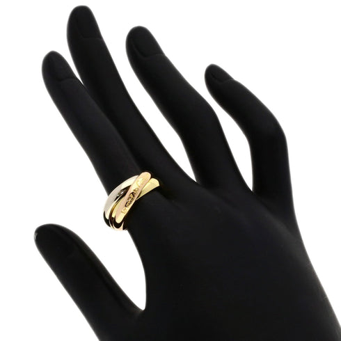Vendome Louis Cartier Band Ring 18K Tricolor Gold