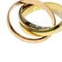 Vendome Louis Cartier Band Ring 18K Tricolor Gold