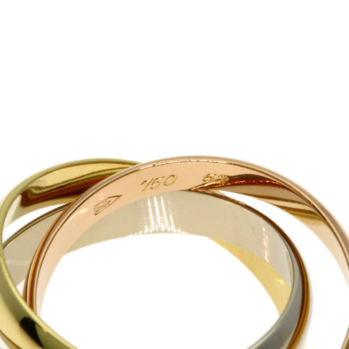 Vendome Louis Cartier Band Ring 18K Tricolor Gold