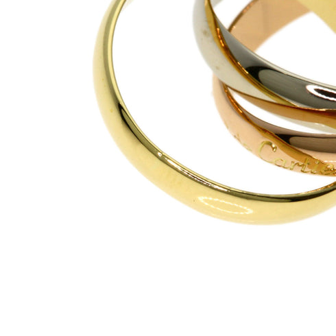 Vendome Louis Cartier Band Ring 18K Tricolor Gold