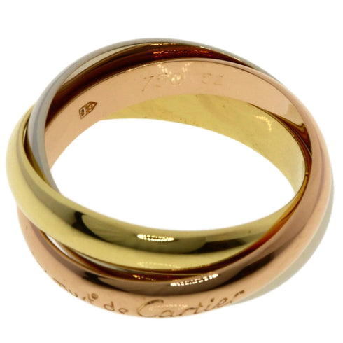 Vendome Louis Cartier Band Ring 18K Tricolor Gold