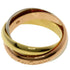 Vendome Louis Cartier Band Ring 18K Tricolor Gold