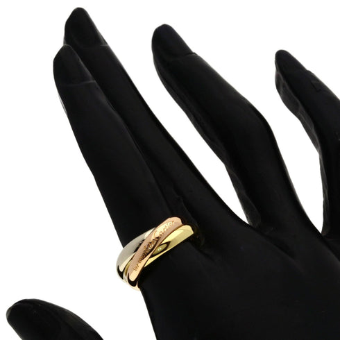 Vendome Louis Cartier Band Ring 18K Tricolor Gold
