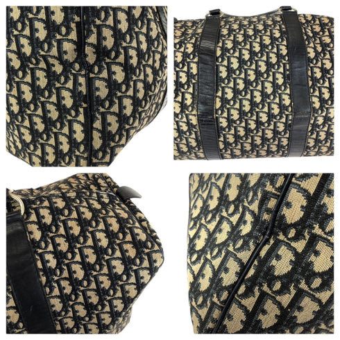Vintage Trotter Boston Bag Diorissimo Canvas Large