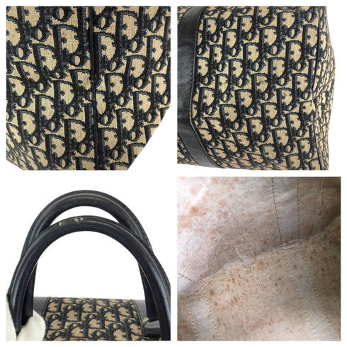 Vintage Trotter Boston Bag Diorissimo Canvas Large