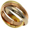 Vendome Louis Cartier Band Ring 18K Tricolor Gold
