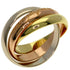 Vendome Louis Cartier Band Ring 18K Tricolor Gold