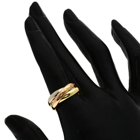 Vendome Louis Cartier Band Ring 18K Tricolor Gold
