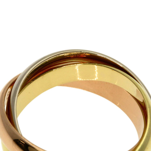 Vendome Louis Cartier Band Ring 18K Tricolor Gold