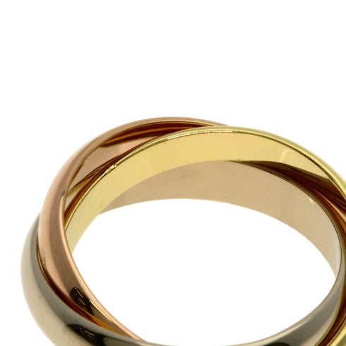 Vendome Louis Cartier Band Ring 18K Tricolor Gold