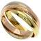 Vendome Louis Cartier Band Ring 18K Tricolor Gold