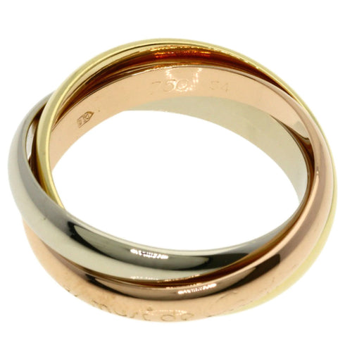 Vendome Louis Cartier Band Ring 18K Tricolor Gold