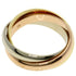Vendome Louis Cartier Band Ring 18K Tricolor Gold
