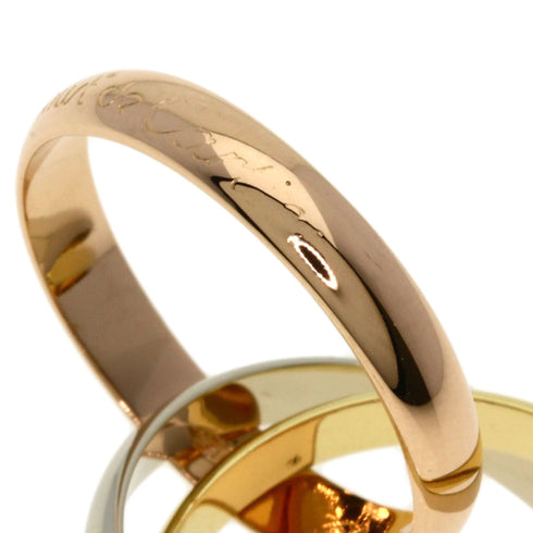 Vendome Louis Cartier Band Ring 18K Tricolor Gold