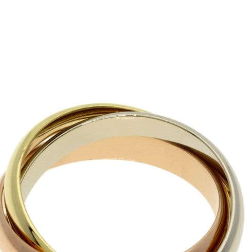 Vendome Louis Cartier Band Ring 18K Tricolor Gold