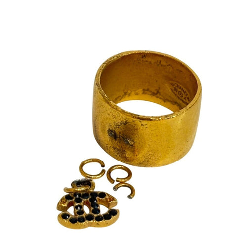 CC Logo Ring Gold-Tone Metal