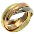 Vendome Louis Cartier Band Ring 18K Tricolor Gold