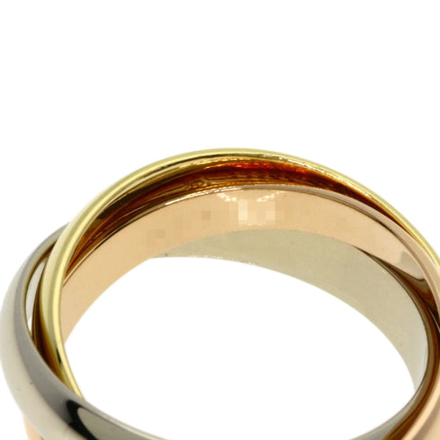 Vendome Louis Cartier Band Ring 18K Tricolor Gold