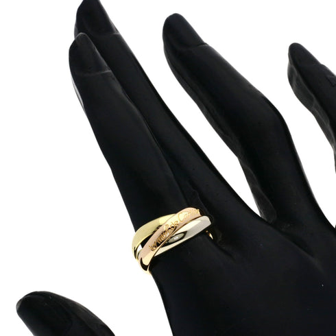 Vendome Louis Cartier Band Ring 18K Tricolor Gold