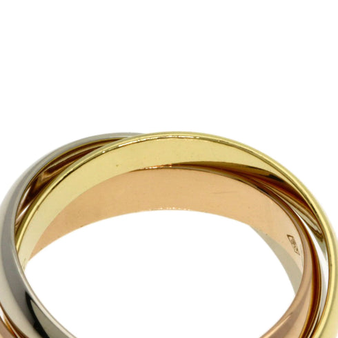 Vendome Louis Cartier Band Ring 18K Tricolor Gold