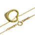 Open Heart Pendant Necklace 18K Yellow Gold 13.7mm