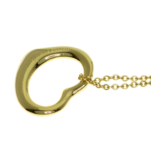 Open Heart Pendant Necklace 18K Yellow Gold 13.7mm