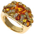 Sun Motif Ring 18K Yellow Gold with Diamond and Sapphire