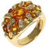 Sun Motif Ring 18K Yellow Gold with Diamond and Sapphire