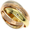 Vendome Louis Cartier Band Ring 18K Tricolor Gold
