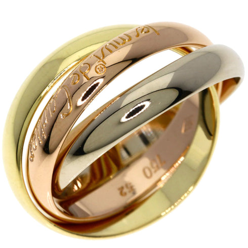 Vendome Louis Cartier Band Ring 18K Tricolor Gold